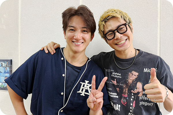 河津由多果役　鯨井康介＆石神空我役　中桐聖弥